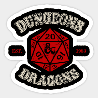 Dungeons and dragons Sticker